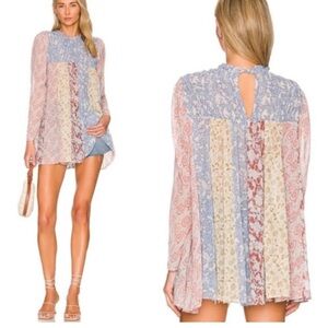 Free People Merrie Mix Print Tunic Xs NWOT
